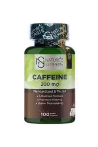 کپسول کافئین ۱۰۰ میلی گرم Natures Supreme – بسته ۱۰۰ عددی