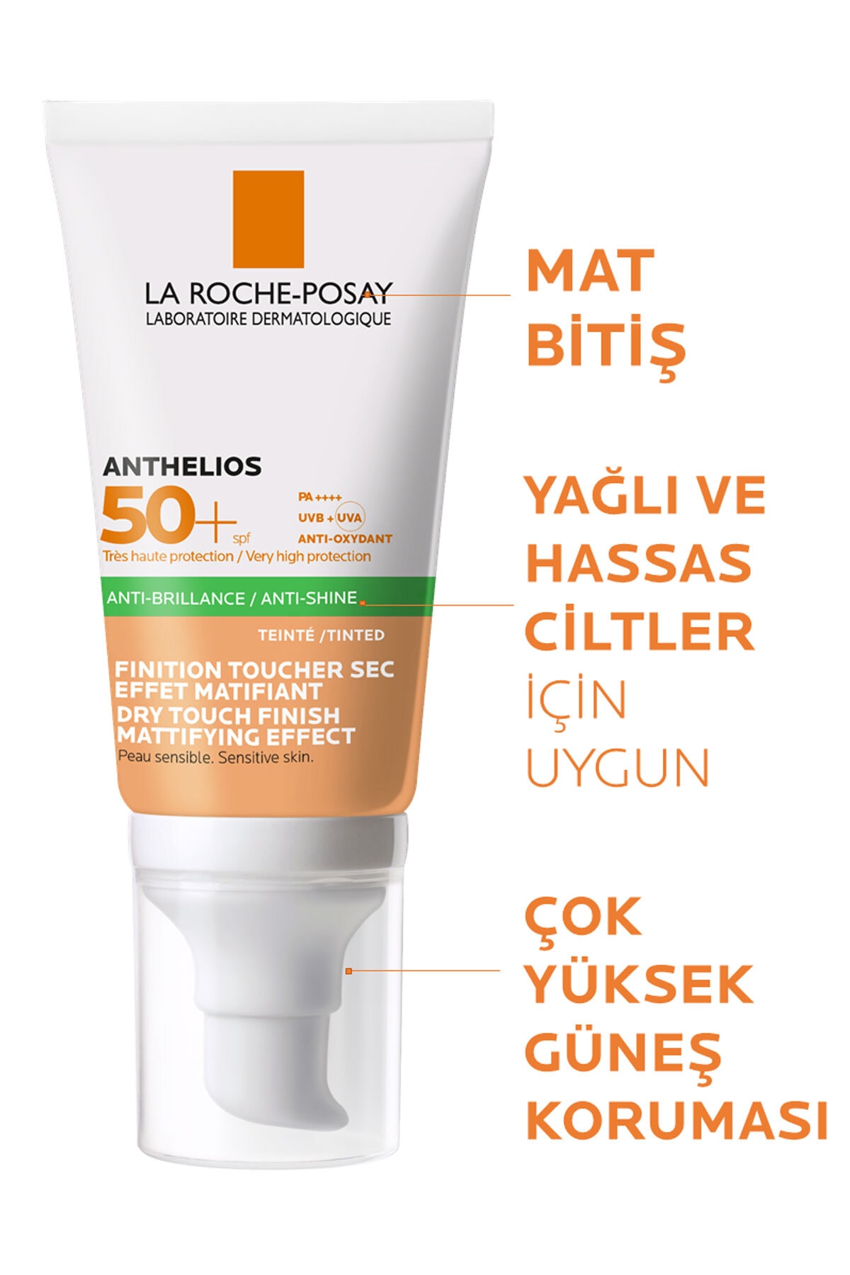 کرم ضدآفتاب رنگی La Roche Posay مدل Anthelios با SPF+50 حجم ۵۰ میلی