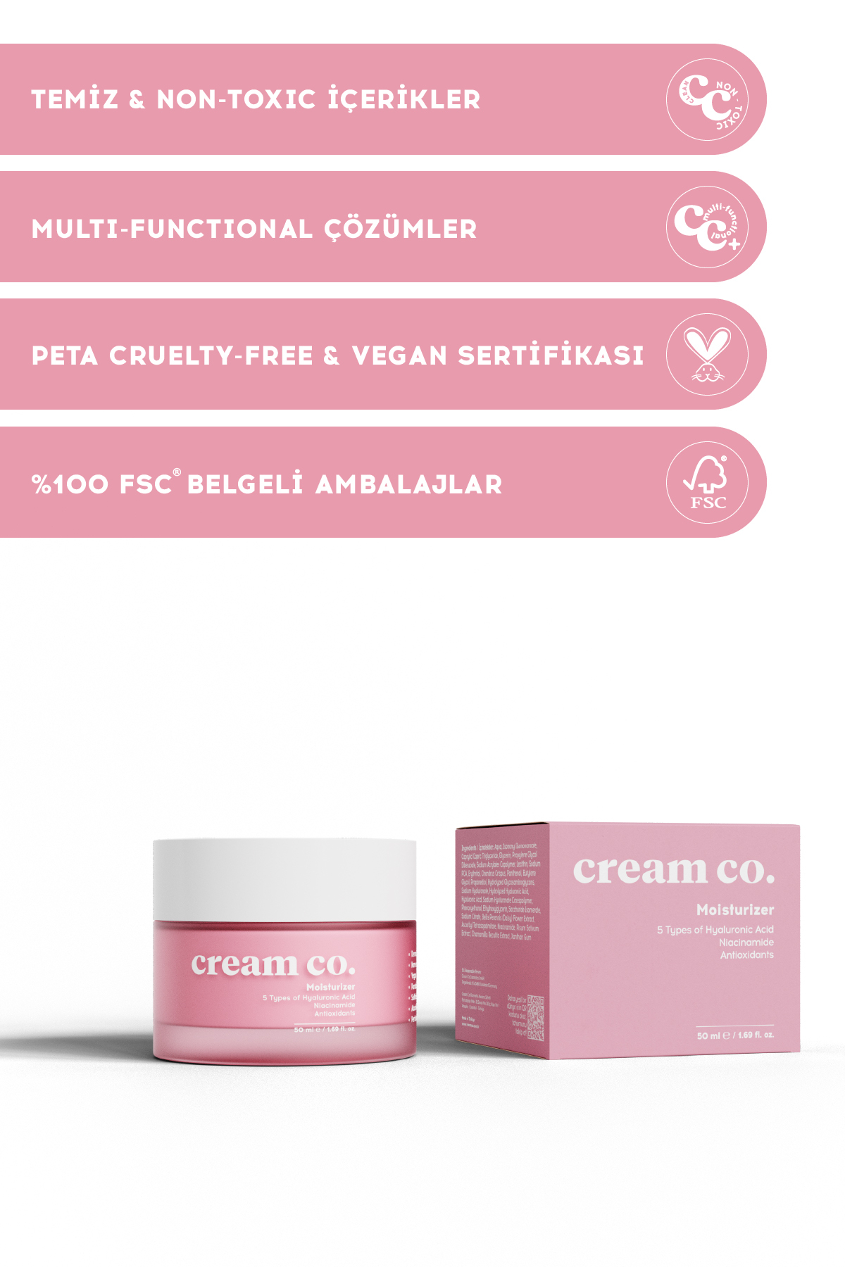 کرم مرطوب کننده صورت Cream Co حجم ۵۰ میلی لیتر - تصویر 5