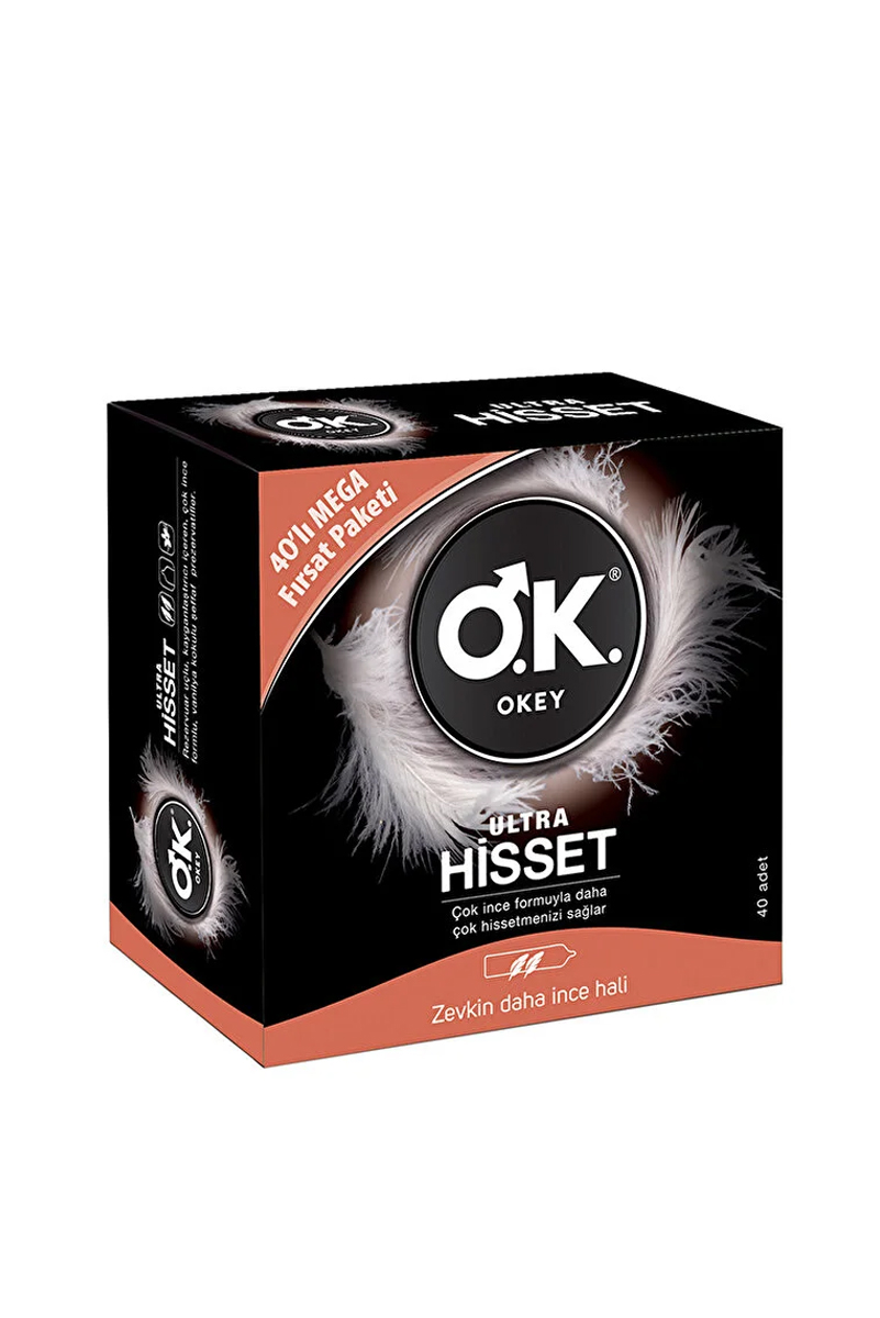 کاندوم فوق نازک Okey مدل Ultra Hisset بسته 40 عددی