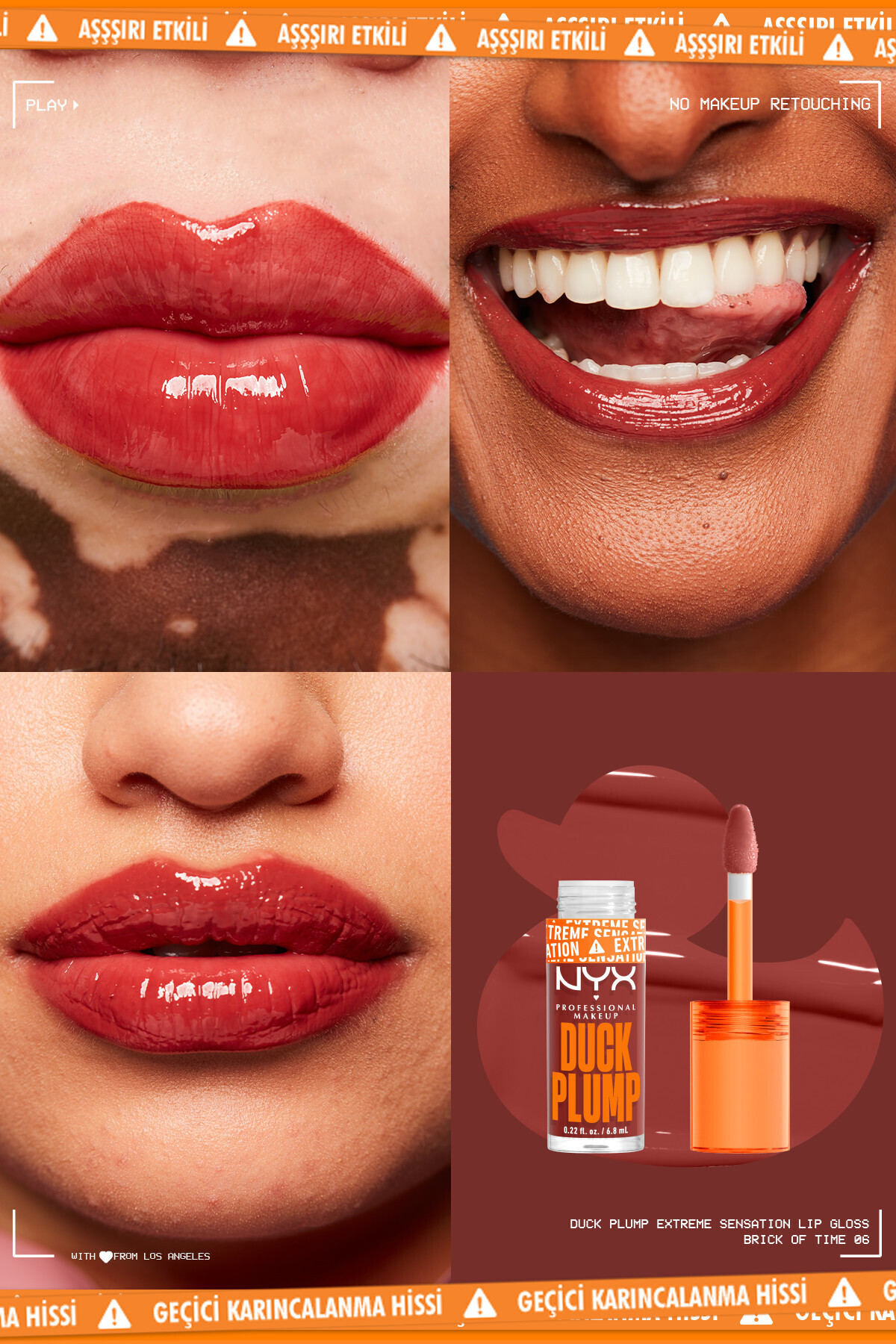 برق لب NYX مدل Duck Plump کد 06 Brick Of Time