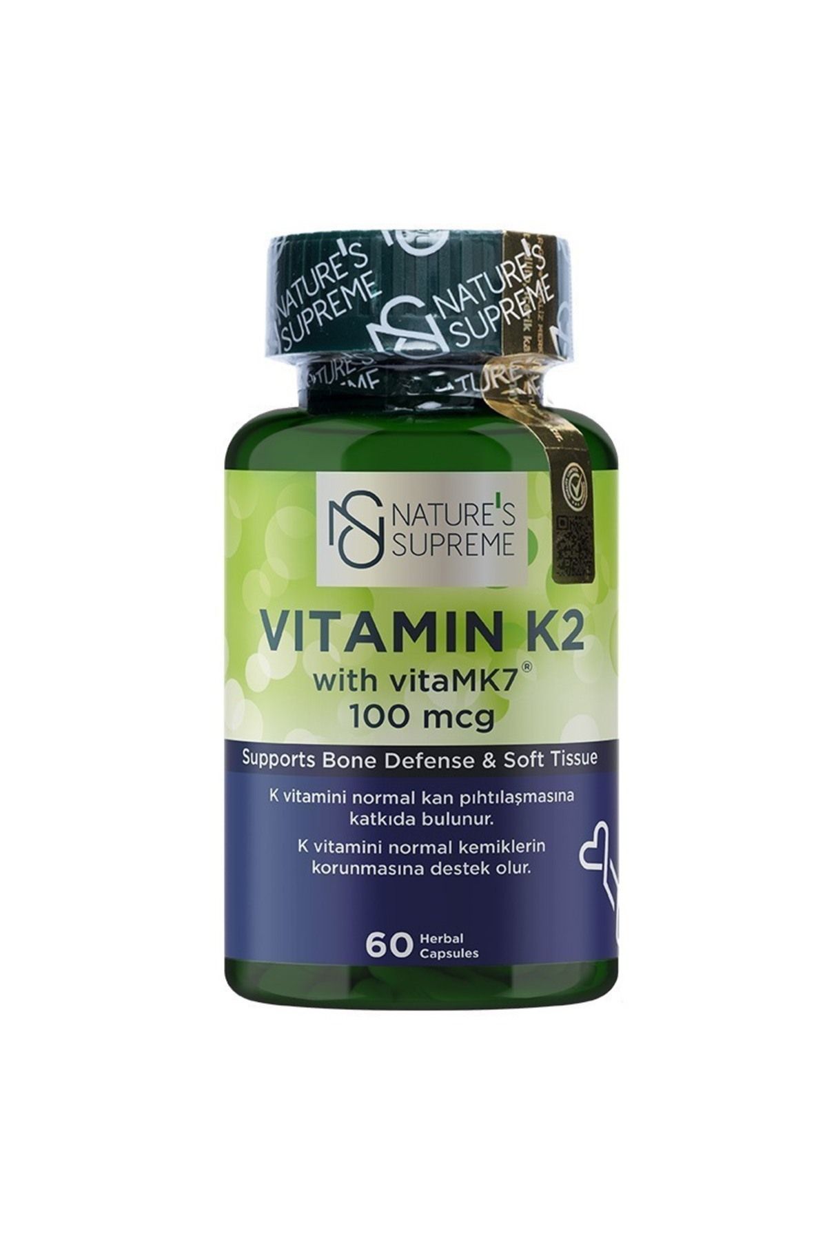 قرص ویتامین K2 بدون طعم Natures Supreme - بسته ۶۰ عددی