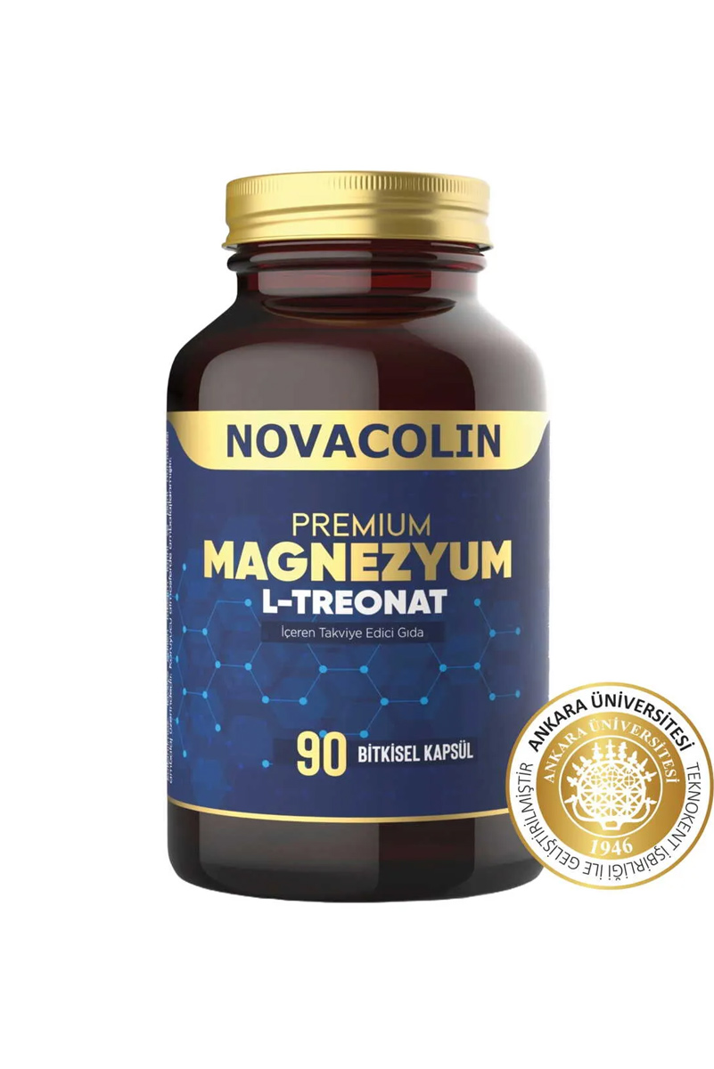 کپسول گیاهی منیزیم ال ترئونات NOVACOLIN - بسته ۹۰ عددی
