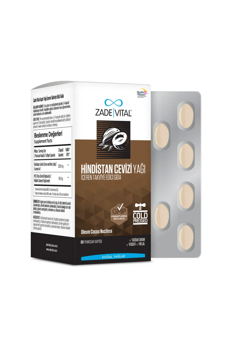 کپسول روغن نارگیل Zade Vital – بسته 60 عددی