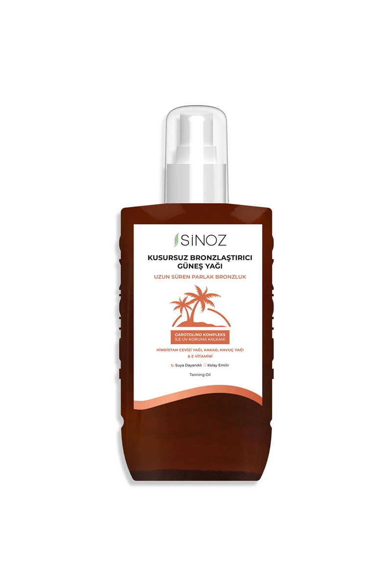 اسپری برنزینگ حاوی روغن هویج،کاکائو و نارگیل Sinoz - حجم 200 ml