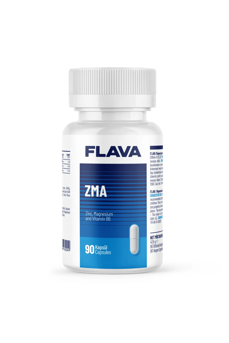 کپسول ویتامین B6،روی و منیزیم FLAVA - بسته 90 عددی