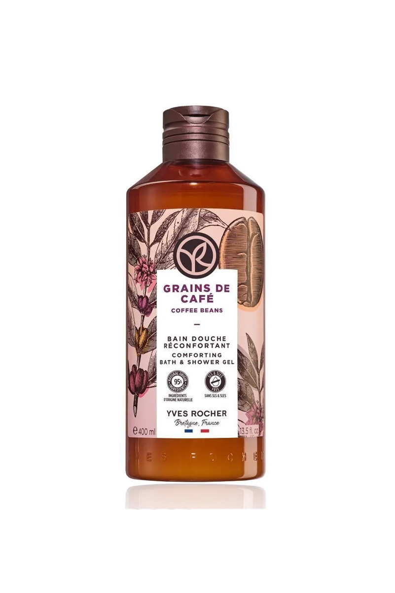 ژل دوش مرطوب کننده دانه قهوه معطر ایوروشه حجم 400 ml