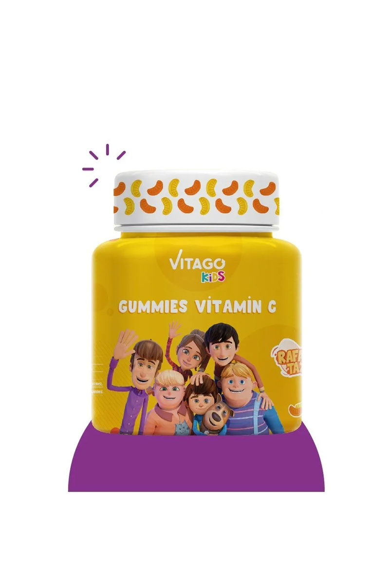 پاستیل جویدنی ویتامین C کودکان Vitago - بسته 60 عددی