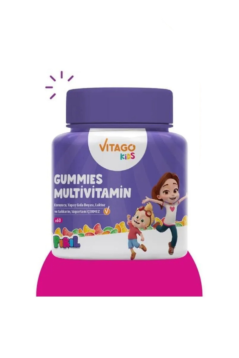 پاستیل مولتی ویتامین کودکان Vitago- بسته 60 عددی