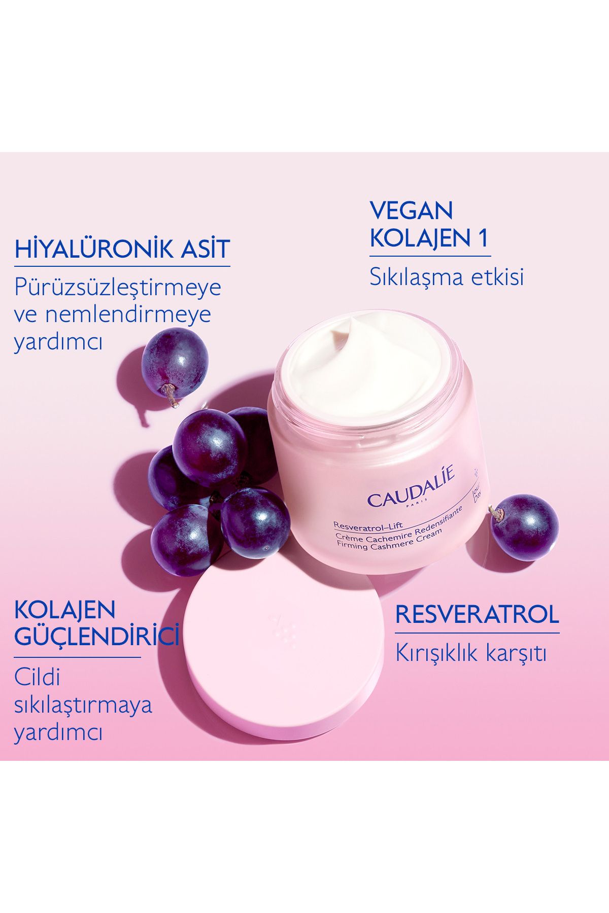 کرم روز سفت کننده رسوراترول  Caudalie حجم 50 ml
