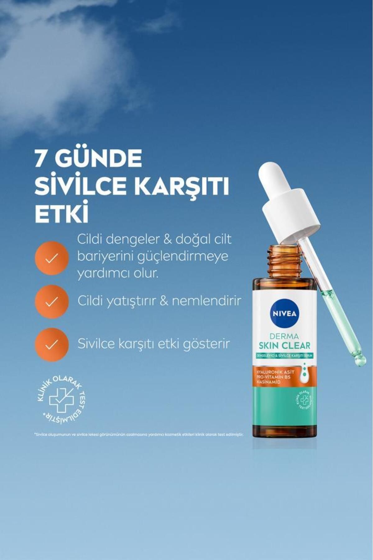 سرم ضد آکنه نیاسینامید و هیالورونیک اسید پوست های چرب NIVEA حجم 30 ml