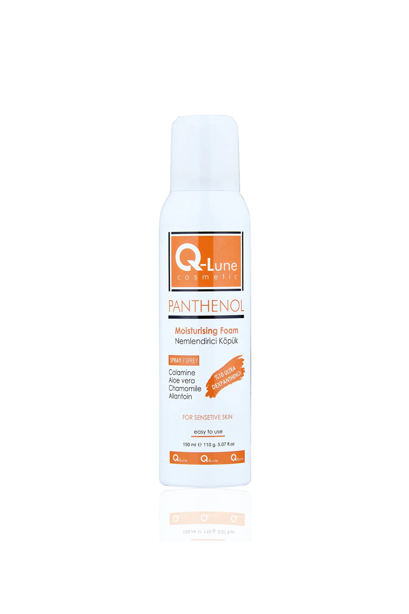فوم مرطوب کننده پانتنول %10برند Q Lune حجم 150 ml