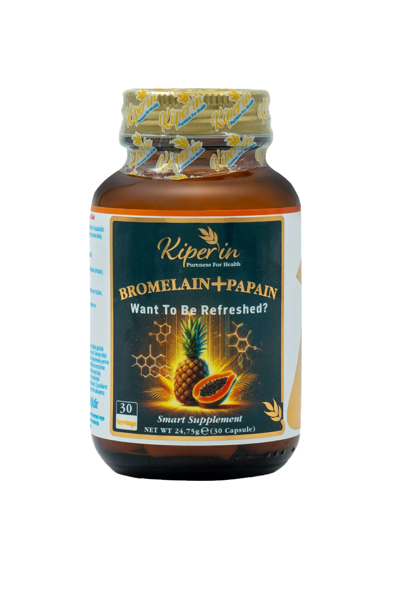 کپسول بروملین و پاپائین Kiperin - بسته 30 عددی