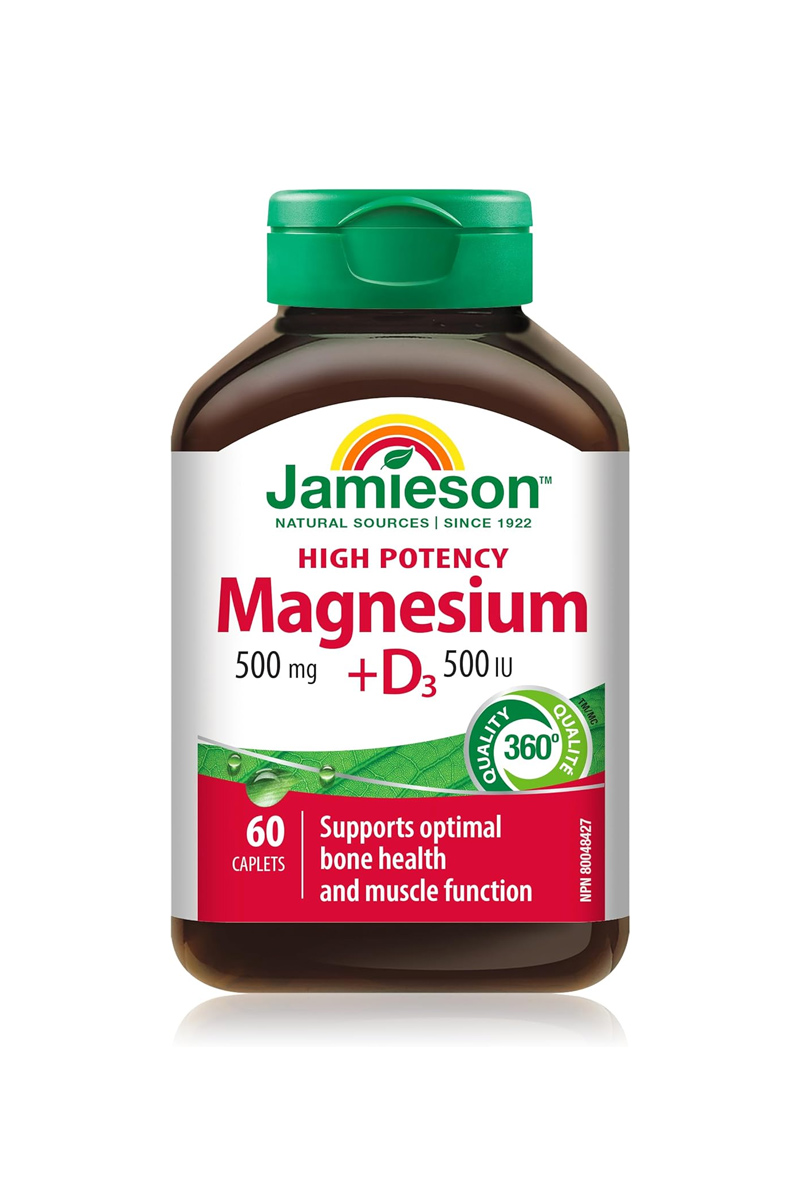 قرص منیزیم و ویتامین D3 برند Jamieson - بسته 60 عددی