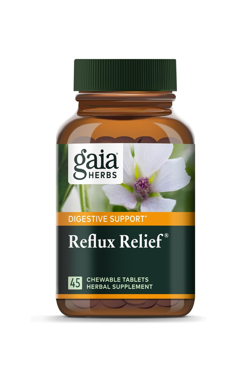 قرص جویدنی گیاهی تسکین رفلاکس Gaia Herbs - بسته ۴۵ عددی