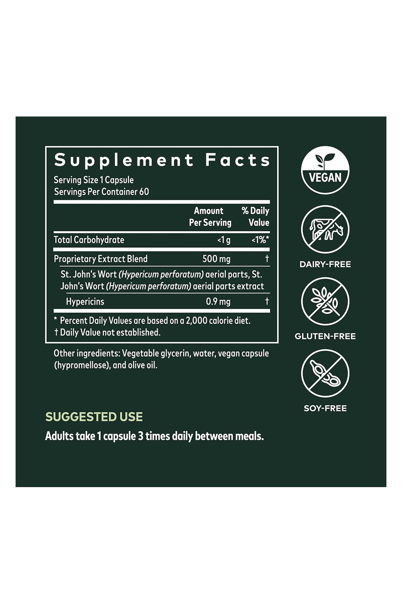 کپسول مایع گیاهی St. John's Wort برند Gaia Herbs  - بسته ۶۰ عددی