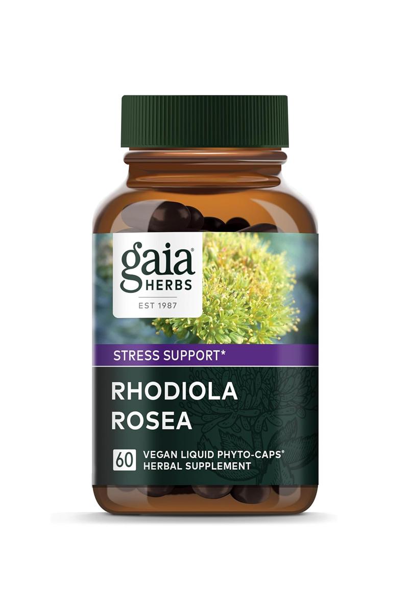 کپسول مایع گیاهی ضد استرس ریشه رودیولا Gaia Herbs - بسته ۶۰ عددی