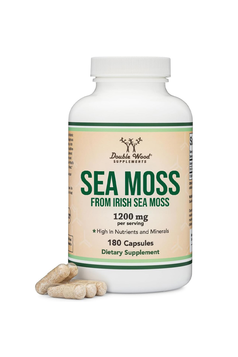 کپسول Irish Sea Moss برند Double Wood - بسته 180 عددی