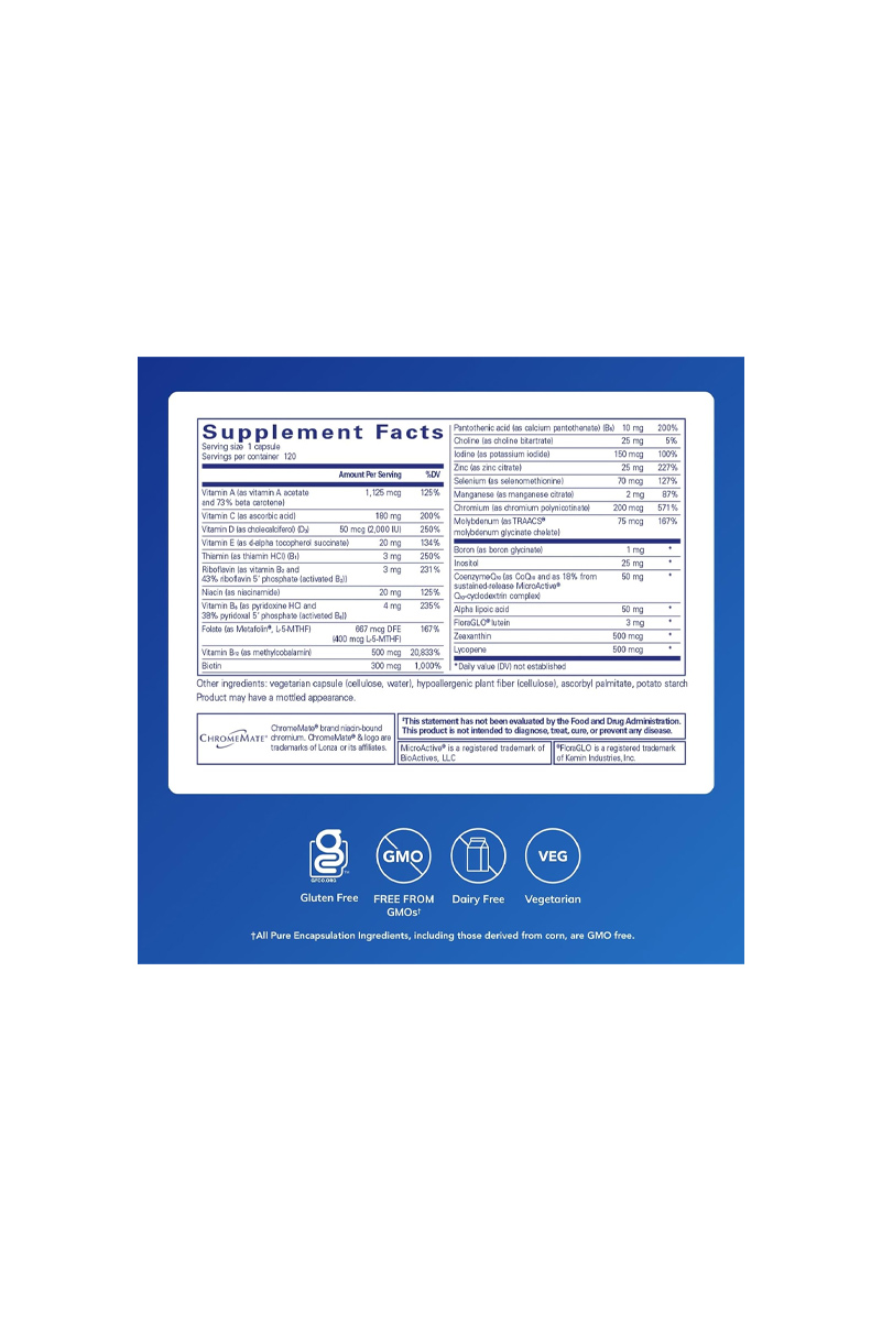 کپسول مولتی‌ ویتامین روزانه Pure Encapsulations - بسته 120 عددی
