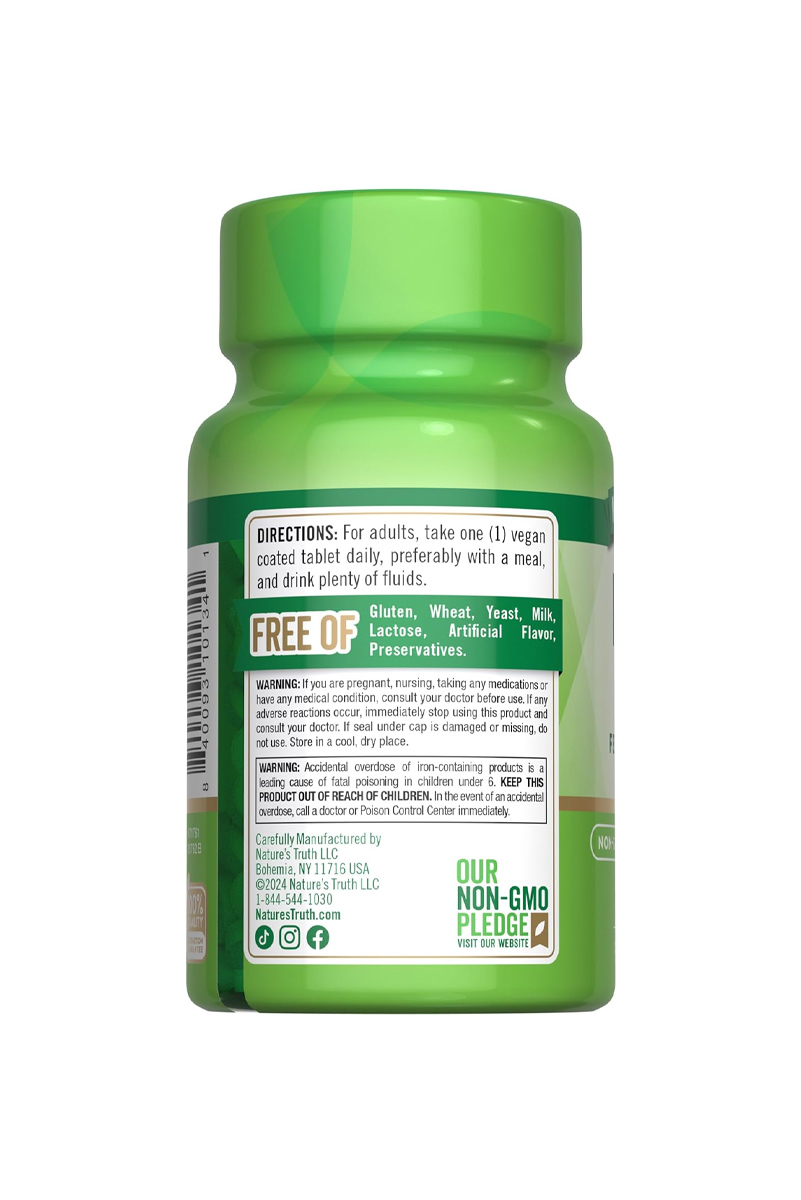 قرص آهن Nature's Truth - بسته 120 عددی