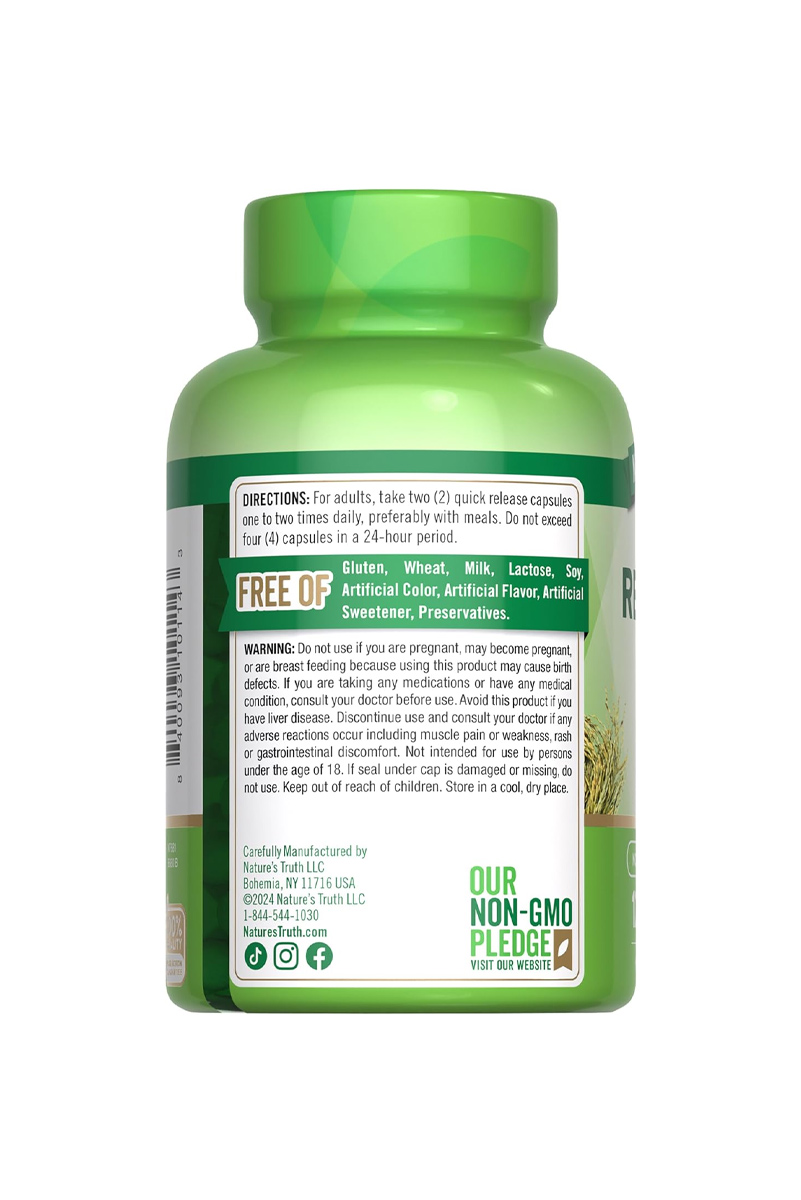 کپسول Red Yeast Rice برند Nature's Truth - بسته ۱۲۰ عددی