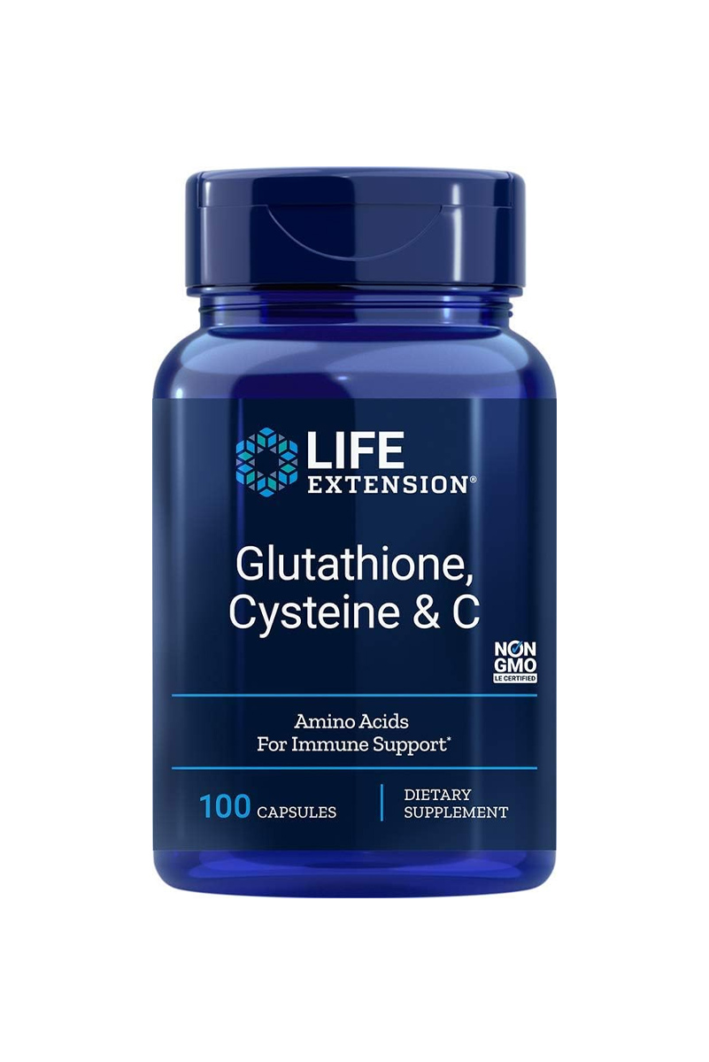 کپسول گلوتاتیون،ال-سیستئین و ویتامین C برند Life Extension - بسته 100 عددی