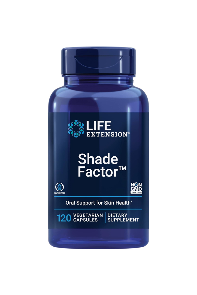 کپسول Shade Factor محافظ پوست در برابر آفتاب Life Extension - بسته 120 عددی