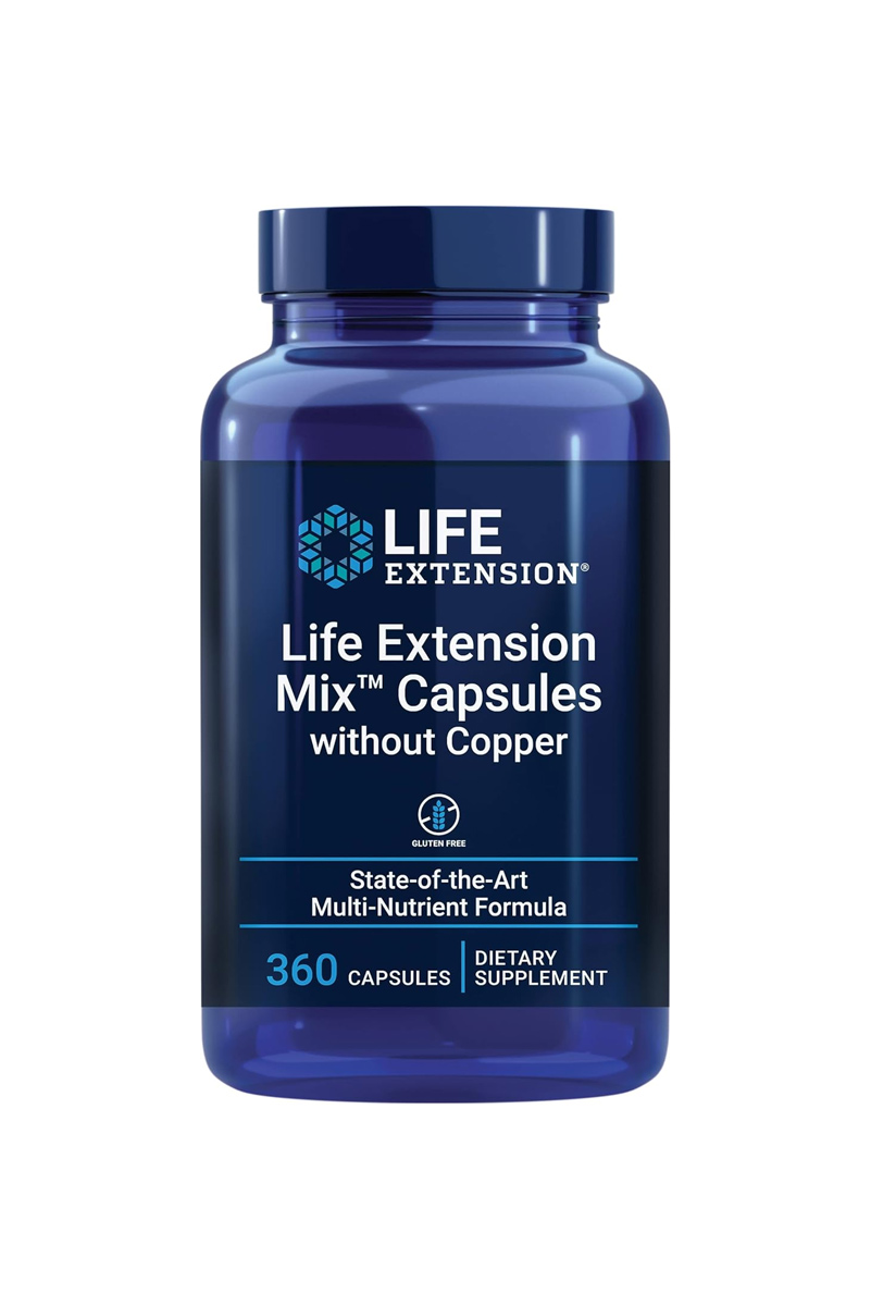 کپسول مولتی‌ ویتامین کامل بدون مس Life Extension - بسته 3۶۰ عددی