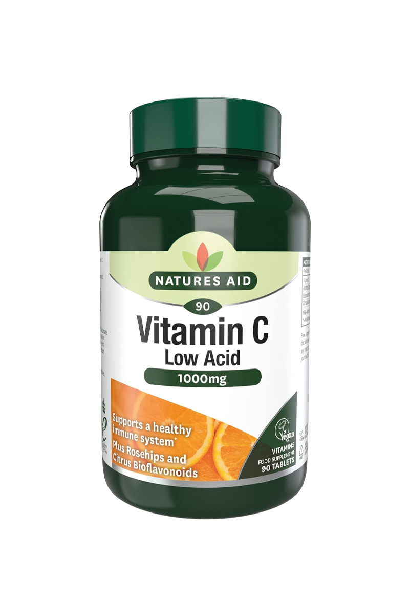 قرص ویتامین C مقدار 1000 میلی‌ گرم Natures Aid - بسته 90 عددی