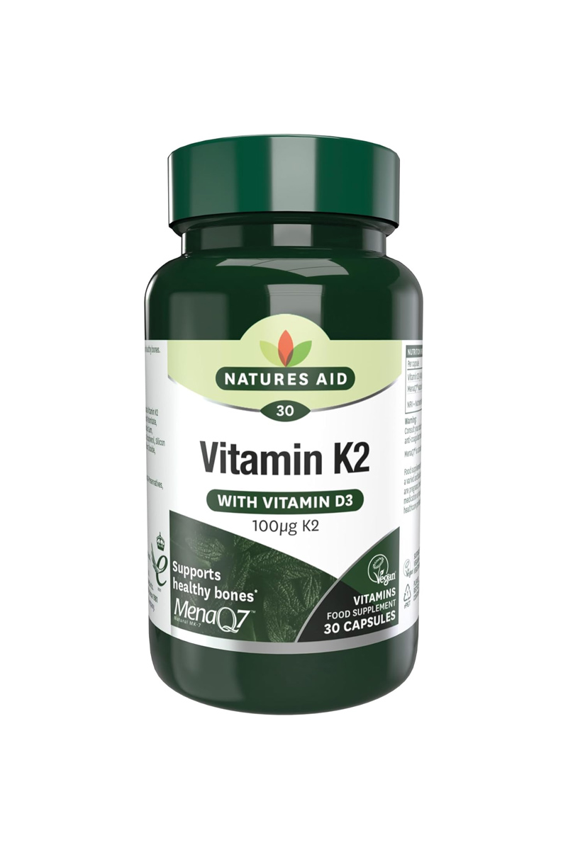 کپسول ویتامین K2 برند Natures Aid - بسته 30 عددی