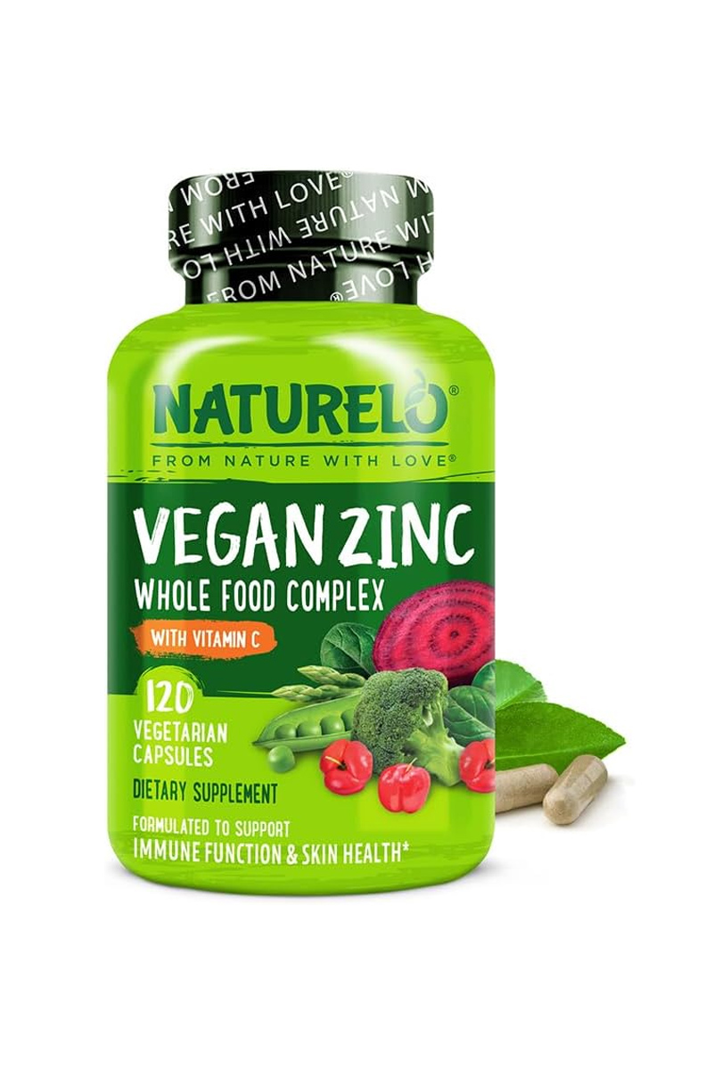 کپسول وگان زینک و ویتامین C برند NATURELO – بسته 120 عددی