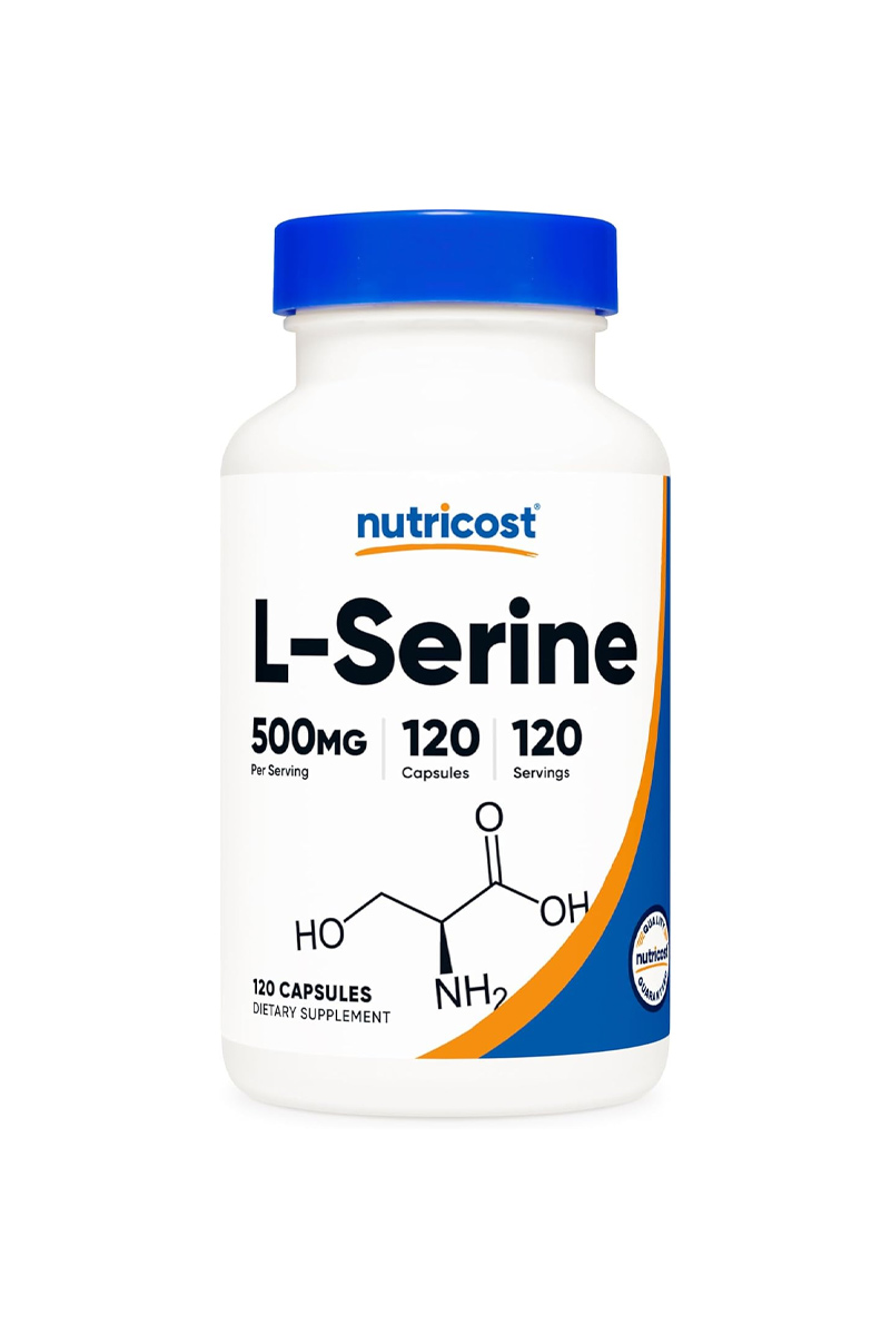 کپسول ال سرین (L-serine) 500 میلی گرم Nutricost –  بسته 120 عددی