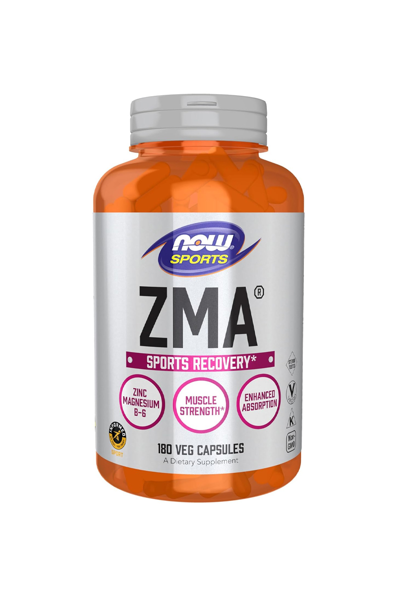کپسول ZMA (زینک + منیزیم + ویتامین B6)  NOW - بسته 180 عددی