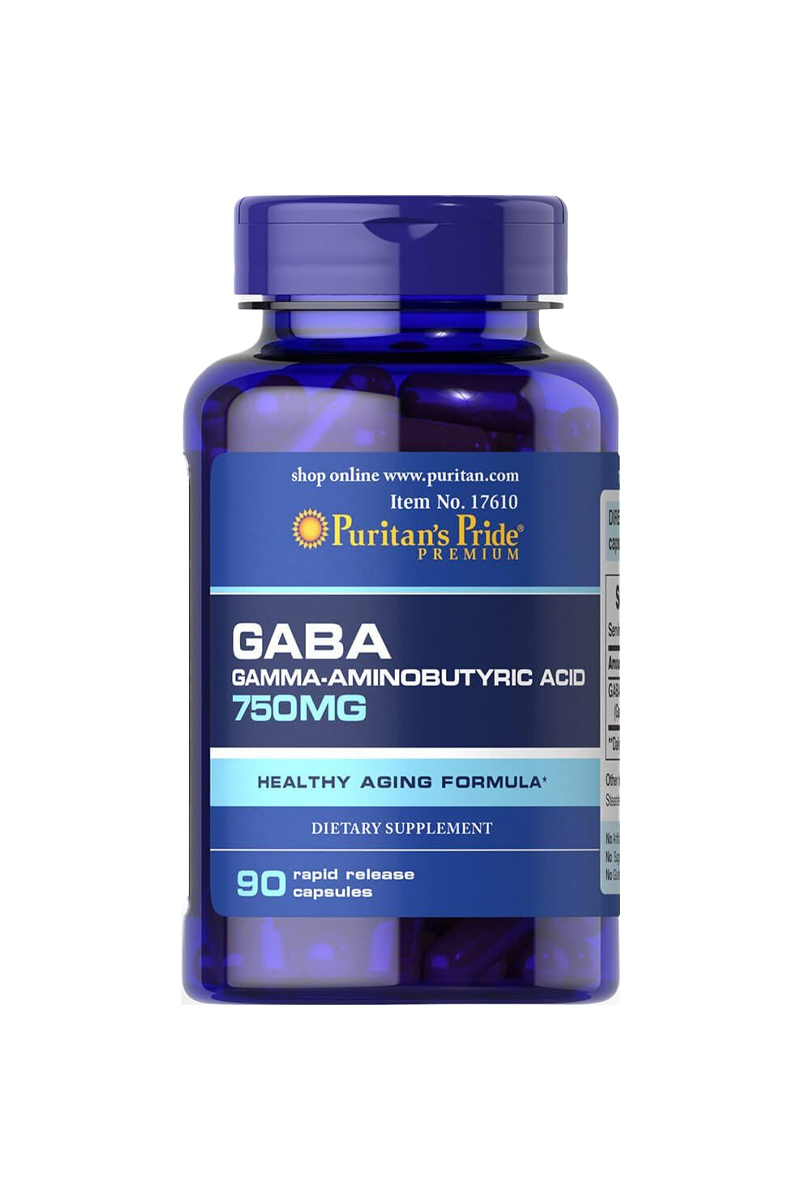 کپسول GABA بهبود کیفیت خواب و کاهش استرس Puritan's Pride - بسته ۹۰ عددی