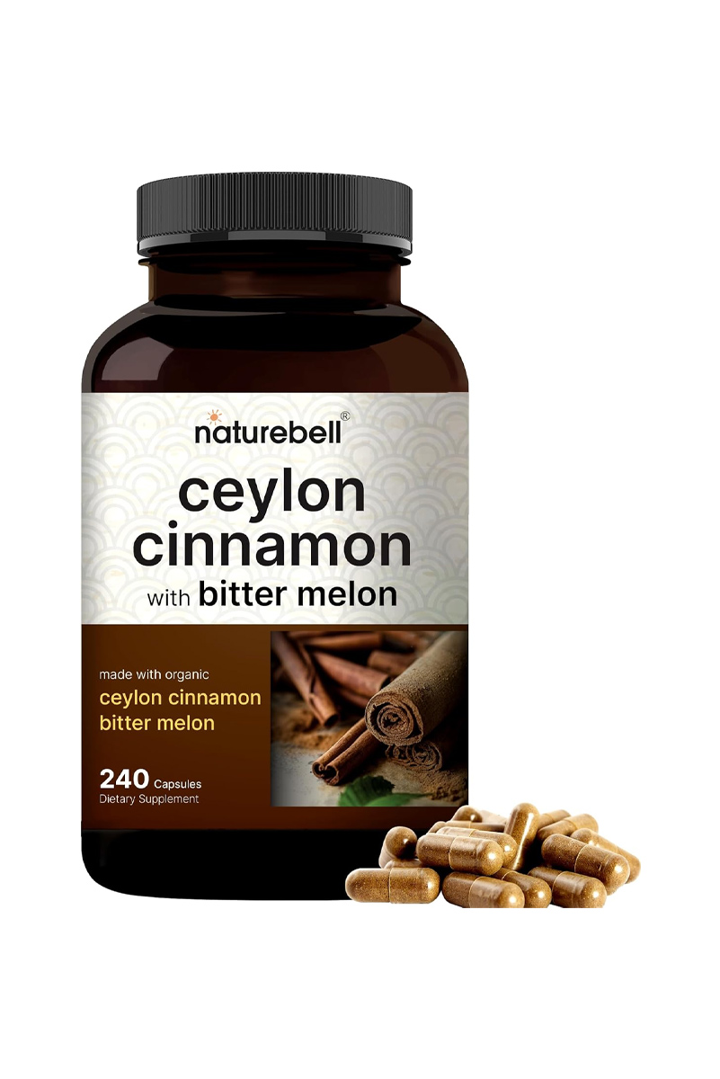 کپسول Ceylon Cinnamon (عصاره‌ی دارچین) NatureBell – بسته 240 عددی