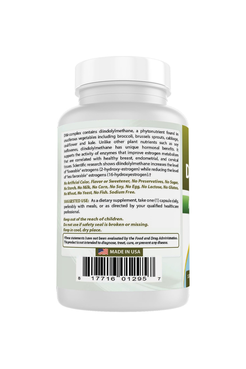 کپسول کمپلکس DIM (دی ایندولیل متان) Best Naturals - بسته 120 عددی