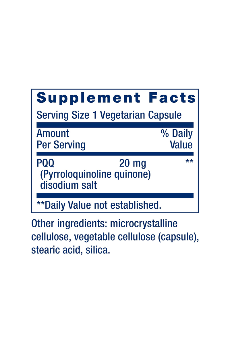 کپسول PQQ برند Life Extension – بسته 30 عددی