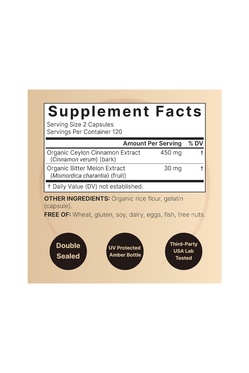 کپسول Ceylon Cinnamon (عصاره‌ی دارچین) NatureBell – بسته 240 عددی
