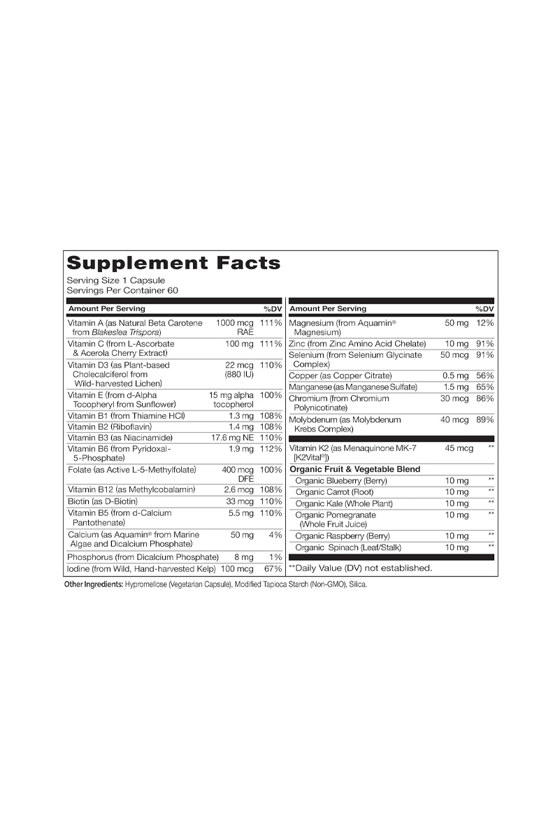 کپسول مولتی‌ ویتامین روزانه آقایان NATURELO – بسته 60 عددی