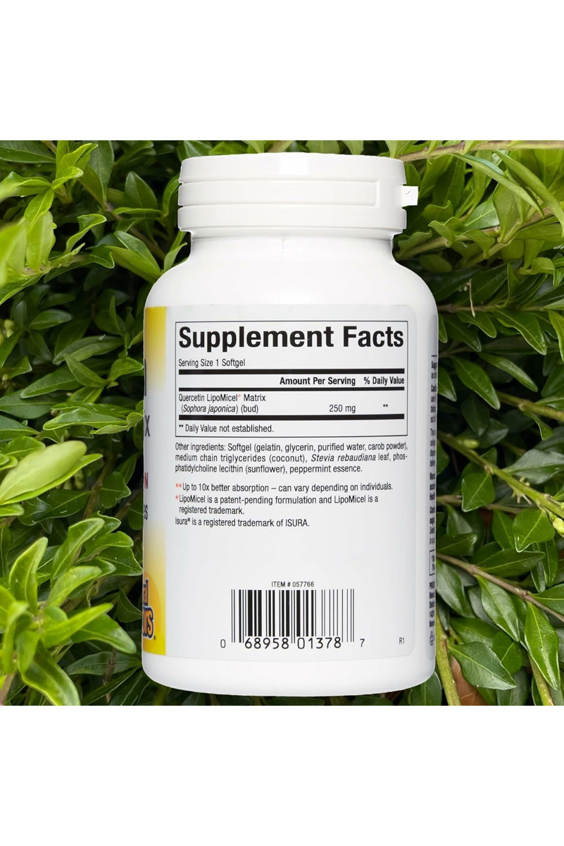 سافت ژل کوئرستین Natural Factors - بسته ۶۰ عددی