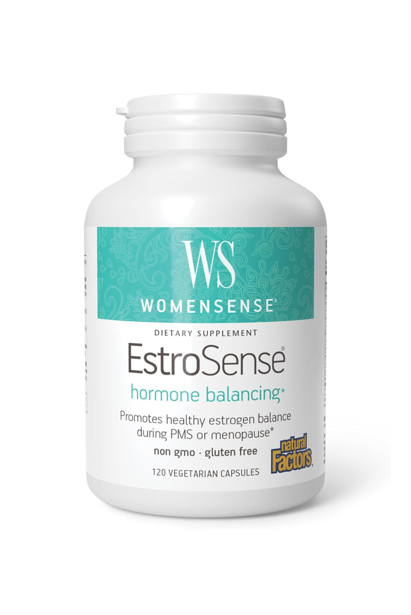 کپسول گیاهی متعادل کننده هورمون زنانه EstroSense برند Natural Factors - بسته ۱۲۰ عددی