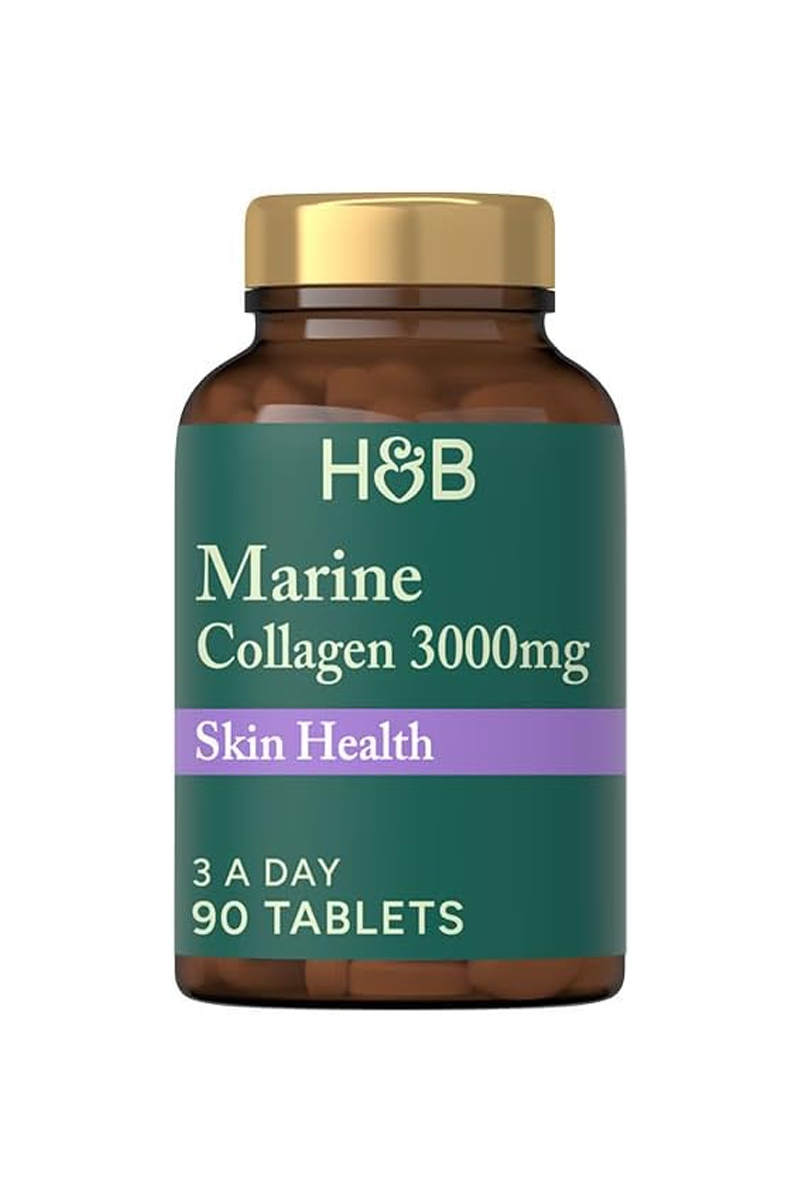 قرص کلاژن همراه ویتامین C برند Holland & Barrett - بسته 90 عددی