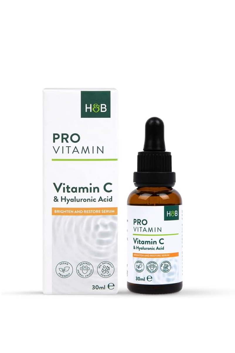 سرم روشن کننده و ترمیم کننده ویتامین C و هیالورونیک اسید Holland & Barrett - حجم ۳۰ میلی لیتر 