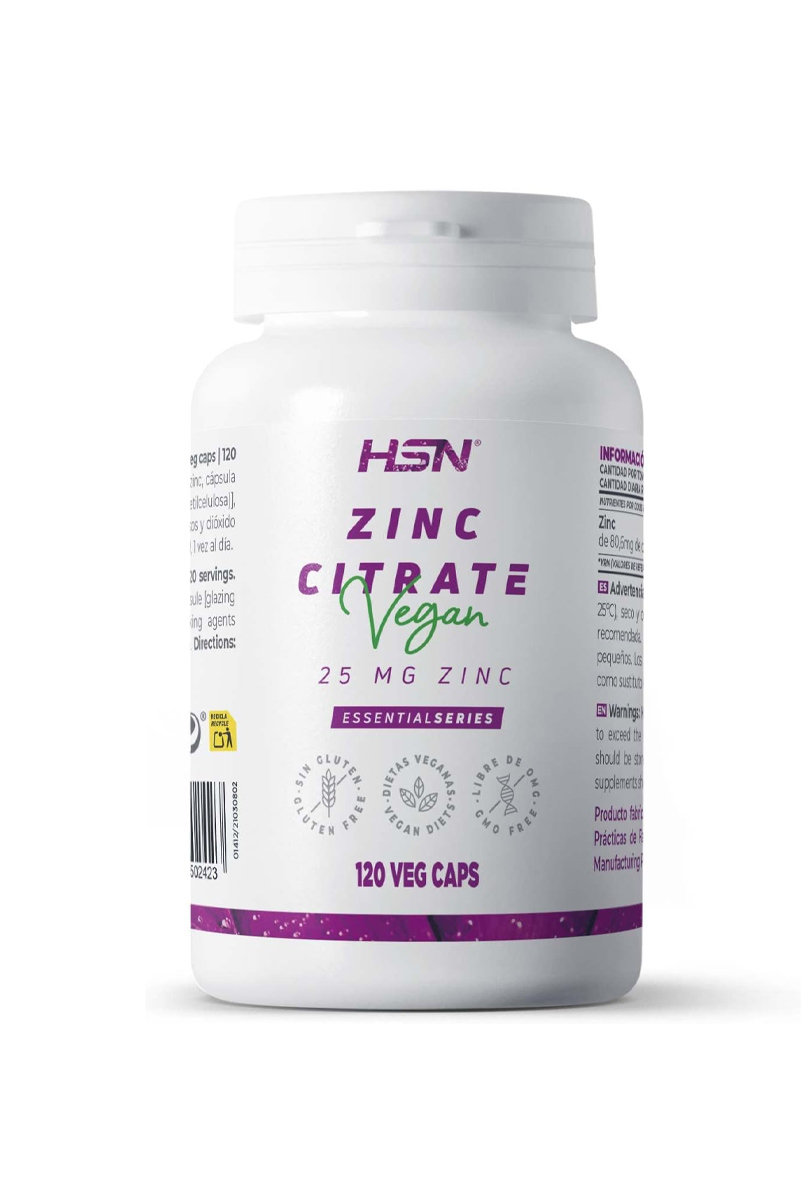 کپسول زینک سیترات 25 میلی‌گرم HSN - بسته ۱۲۰ عددی