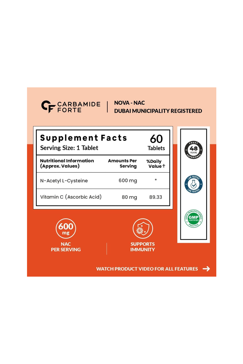 کپسول nac 600 از برند Carbamide Forte