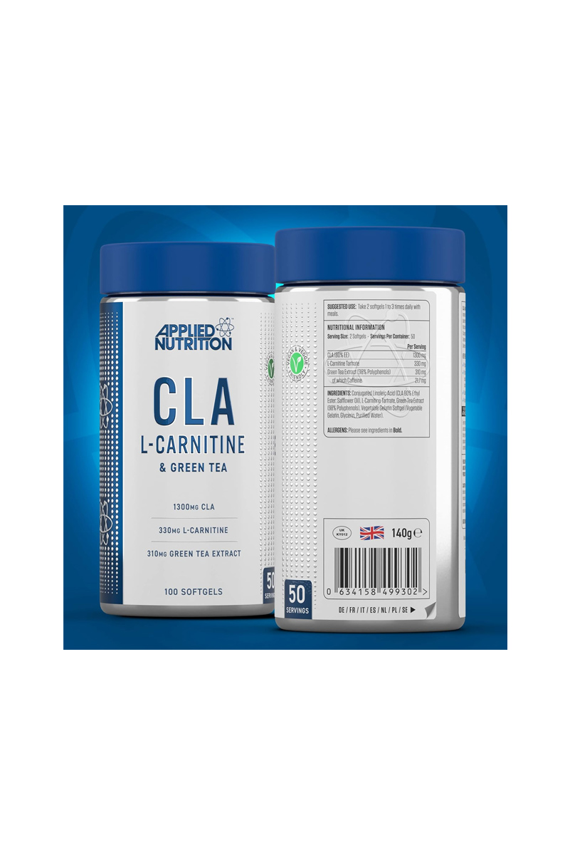 سافت ژل CLA (ال کارنیتین و چای سبز) Applied Nutrition - بسته 100 عددی