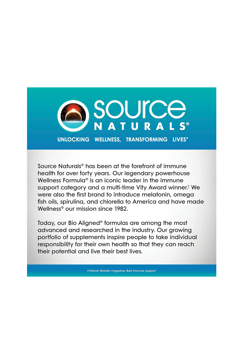 مکمل غذایی و تقویت‌ کننده سیستم ایمنی Wellness برند Source Naturals - بسته 240 عددی