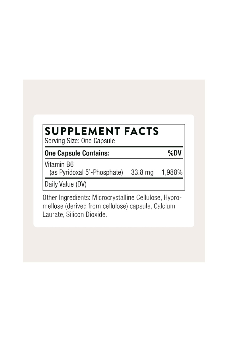 کپسول ویتامین B6 Pyridoxal 5 فسفات THORNE - بسته ۱۸۰ عددی
