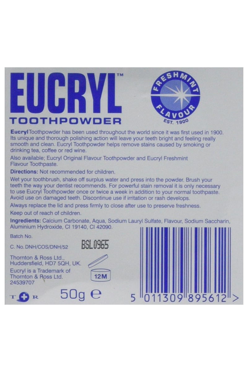 پودر سفیدکننده دندان مخصوص سیگاری‌ Eucryl